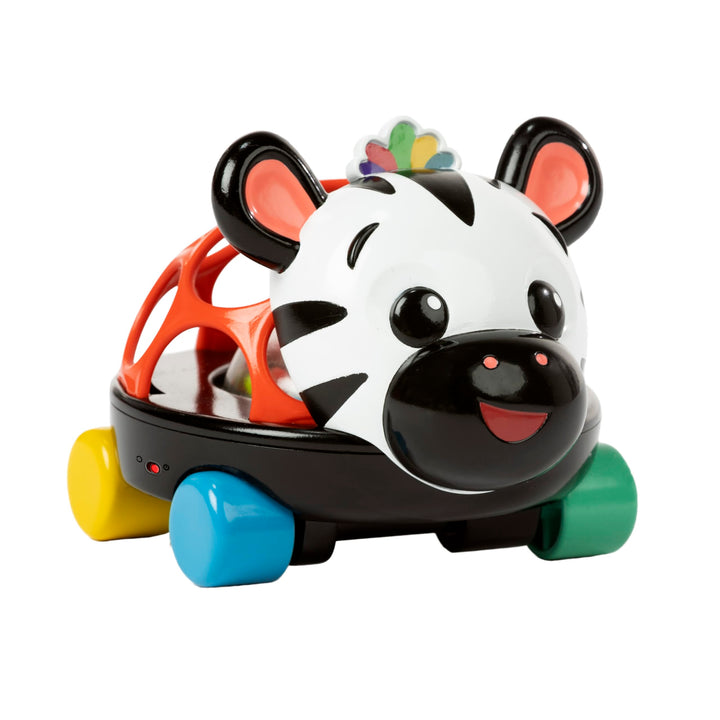 Baby Einstein Curious Car Zen Oball Toy Car & Rattle, Light Up, Ages 3 Months+, Zen The Zebra Zen Oball Car