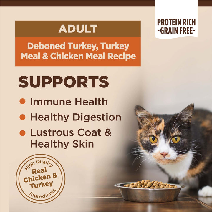 Wellness CORE Natural Grain-Free High Protein Adult Dry Cat Food Recipe, Turkey, Turkey Meal and Duck Formula, 11 Pound Bag 11 Pound (Pack of 1)