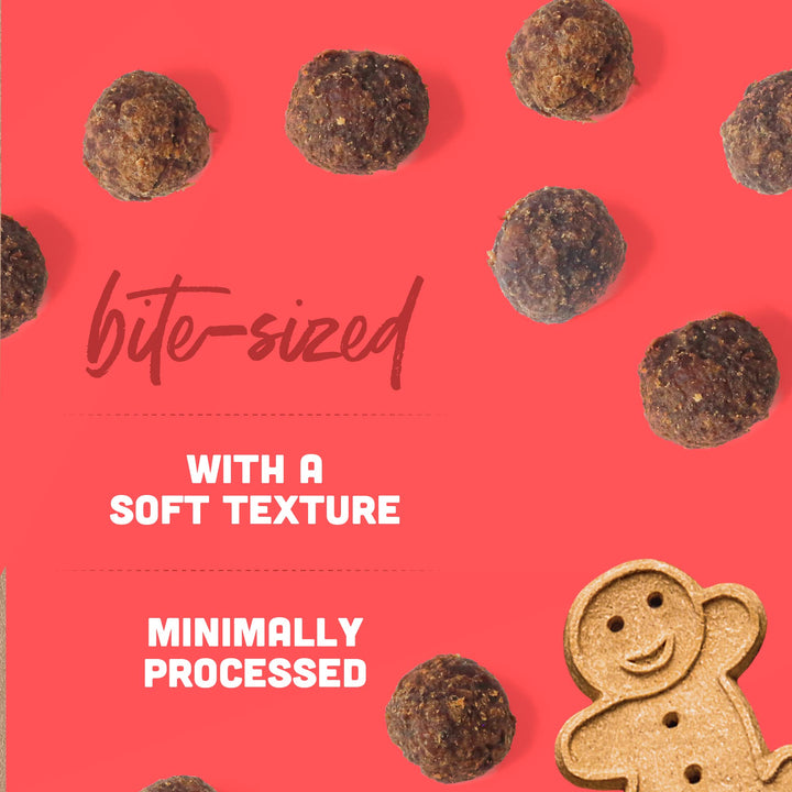 Buddy Biscuits Meaty Meatball Bites 10 oz Pouch of Dog Treats, BBQ Beef Recipe