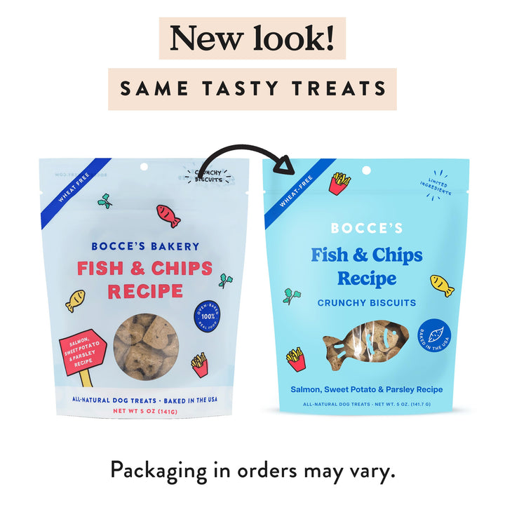 Bocce's Bakery - Limited Edition Wheat-Free Dog Treats, Burgers & Fries Biscuits, 5 oz Burgers and Fries 5 Ounce (Pack of 1)