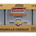 Coleman Scented Tin Citronella Candle - 3 Pack, S'Mores, Pine and Campfire Variety Pack 3 Pack - 6 oz tins