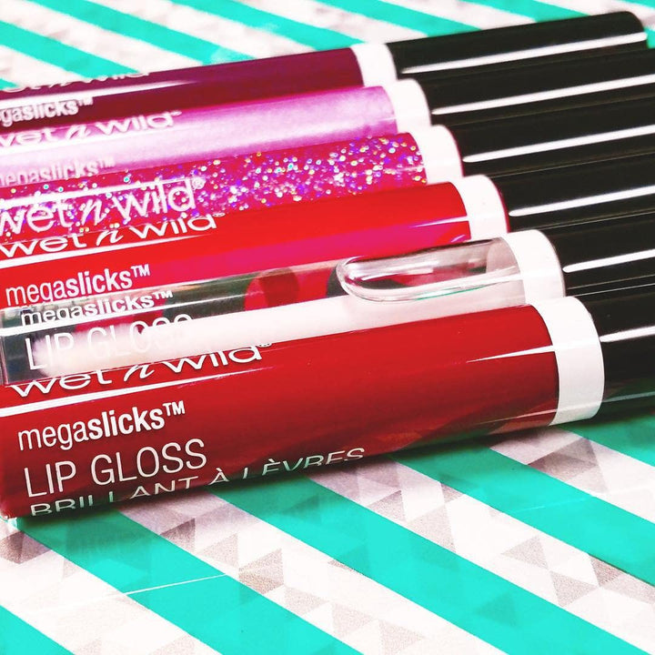 wet n wild MegaSlicks Lip Gloss, Ultra-Glossy, Vitamin-E Enriched, Ultra-Gloss High Shine Moisturizing, Cruelty-Free & Vegan - Cotton Candy