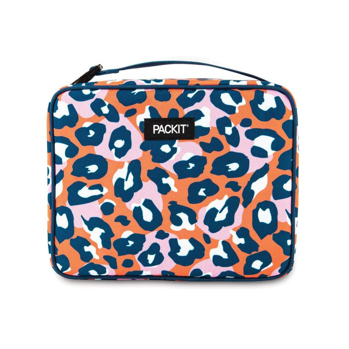 PackIt Freezable Classic Lunch Box, Wild Leopard Orange