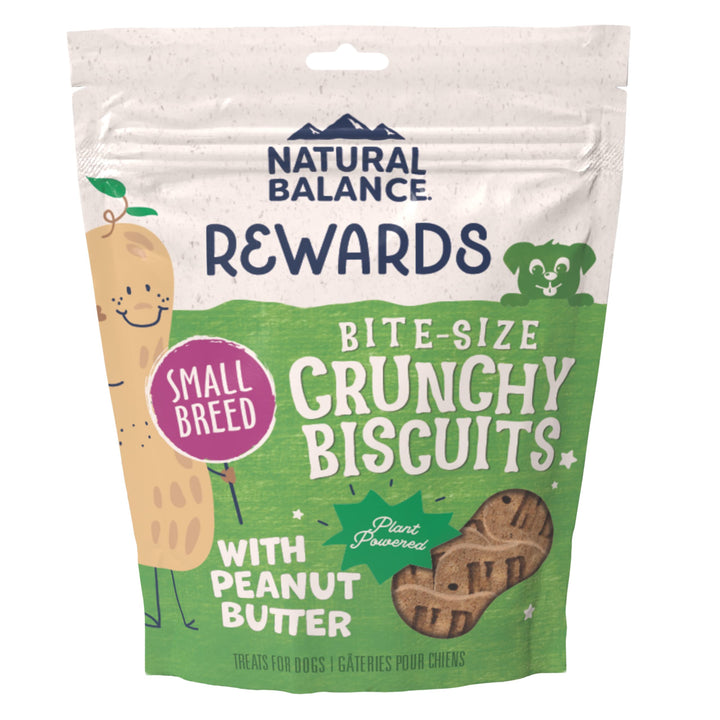 Natural Balance Limited Ingredient Rewards Crunchy Biscuits, Bite-Size Grain-Free Dog Treats for Small-Breed Dogs, Made with Real Venison, 8 Ounce (Pack of 1)