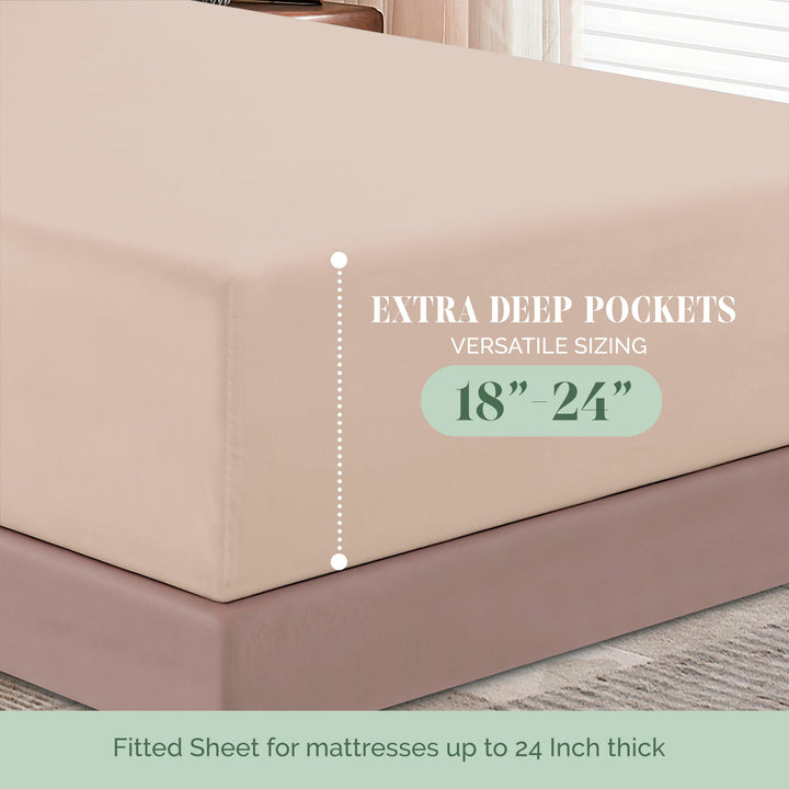 Elegant Comfort 1500 Premium Hotel Quality 18-24 Inches Deep - Extra Deep Pocket Single Fitted Sheet for High Mattress, Luxury and Softest, Smart Pocket - Wrinkle Free, California King, Marine Teal Cal King - EXTRA DEEP Pocket