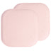 Sweet Home Collection Chair Cushion Memory Foam Pads Honeycomb Pattern Slip Non Skid Rubber Back Rounded Square 16" x 16" Seat Cover, 2 Pack, Pink