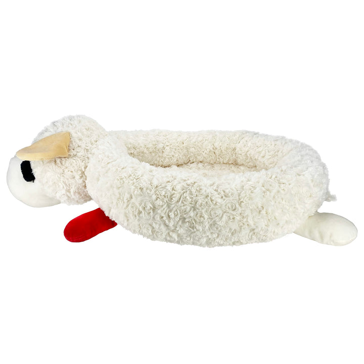 Multipet Lamb Chop Bed for Dogs, White, 27.0" L x 18.5" W x 5.5" Th 27.0"L x 18.5"W x 5.5"Th Soft Dog Bed (White)