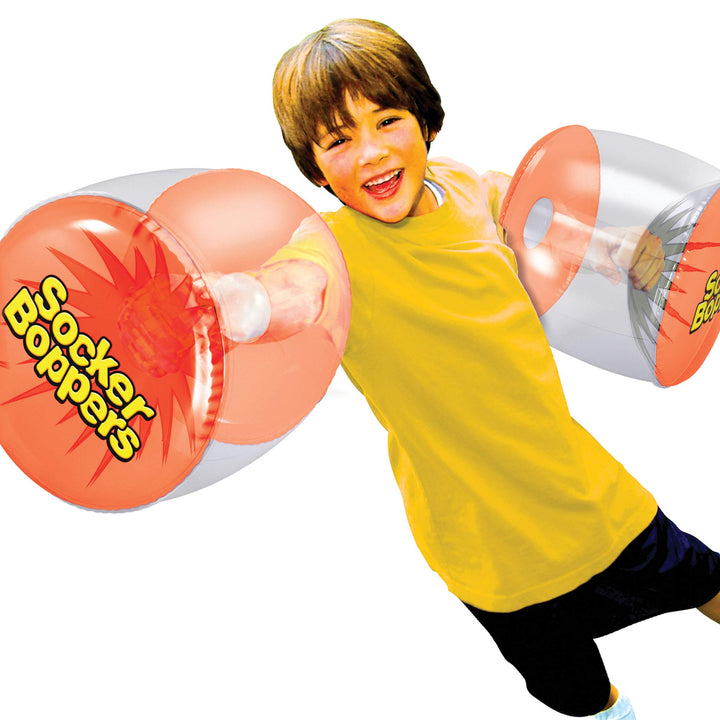 Socker Boppers Inflatable Boxing Pillows - One Pair Boppers – Clear, Box and Bop, Durable Vinyl, Active Outlet That aids in Agility, Balance and Coordination, Safe Fun Indoor or Out, Great Gift