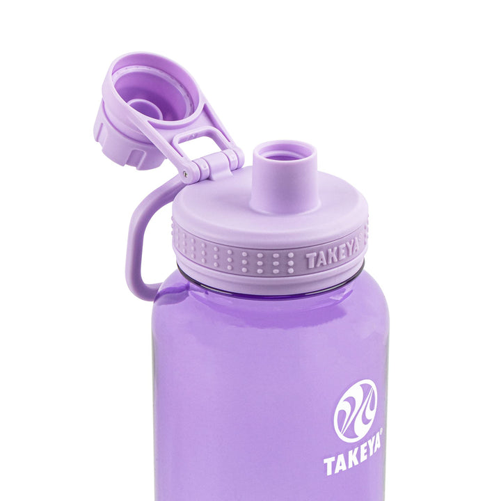 Takeya 32 oz Tritan Plastic Sport Water Bottle with Spout Lid, Premium Quality, BPA Free Food Grade Materials, Vivacity Purple