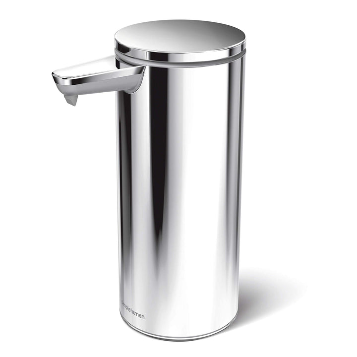 simplehuman 9 oz. Touch-Free Rechargeable Sensor Liquid Soap Pump Dispenser, Polished Stainless Steel 9 oz. Rechargeable