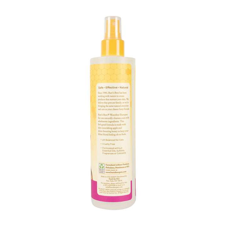 Burt's Bees for Pets Cat Waterless Shampoo with Apple & Honey | Dry Cat Shampoo Cat Waterless Shampoo Spray | Cruelty Free, Sulfate & Paraben Free, pH Balanced for Cats - Made in USA, 10 Oz- 2 Pack 10 Fl Oz (Pack of 2)