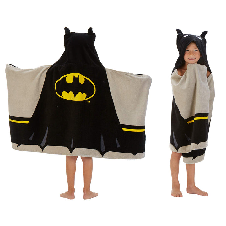 Batman Kids Bath/Pool/Beach Super Soft Cotton Terry Hooded Towel Wrap, 24" x 50", By Franco Batman 24 in x 50 in