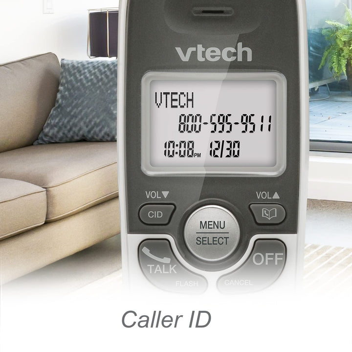 [New] VTech VG134 DECT 6.0 Cordless Home Phone with Bluetooth Connection, Digital Answering Machine, Backlit Display,Full Duplex Speakerphone, Caller ID/Call Waiting,1000 ft Range (White/Grey) CID + BT + A. Machine White