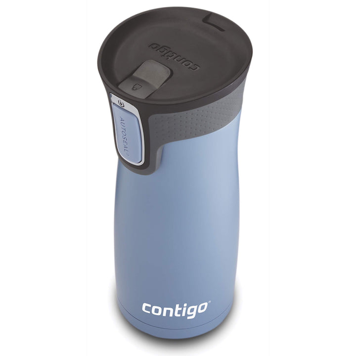 Contigo West Loop Stainless Steel Vacuum-Insulated Travel Mug with Spill-Proof Lid, Keeps Drinks Hot up to 5 Hours and Cold up to 12 Hours, 16oz Earl Grey