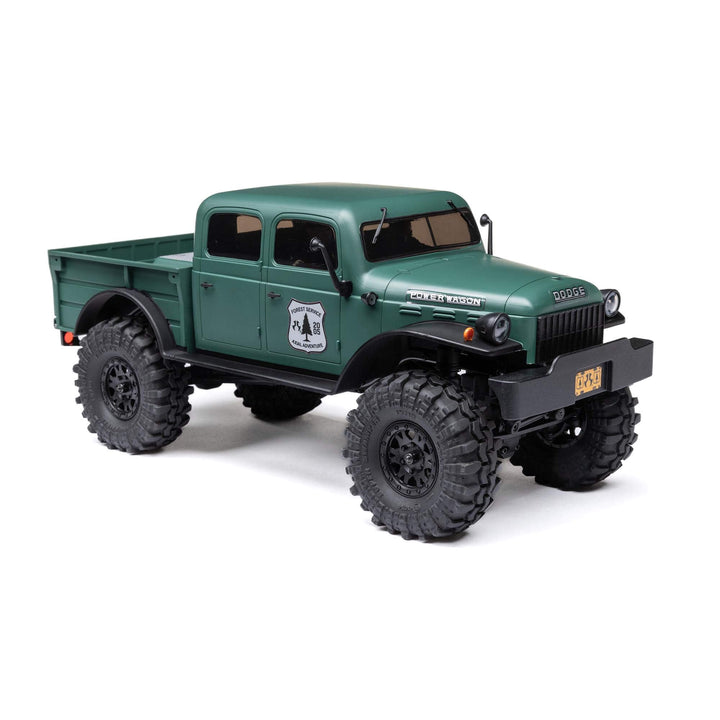 Axial RC Truck SCX24 40's 4 Door Dodge Power Wagon Green 1/24 4 Wheel Drive-RTR(Everything Needed to Run Included) AXI00007T2