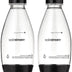 SodaStream 0.5L Slim Black Carbonating Bottles (Pack of 2) Slim Carbonating Bottles Black 1/2L Pack Of 2