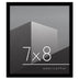 Americanflat 7x8 Picture Frame in Black - Thin Border Photo Frame with Shatter-Resistant Glass, Hanging Hardware, and Built-in Easel for Horizontal or Vertical Display Formats for Wall or Tabletop