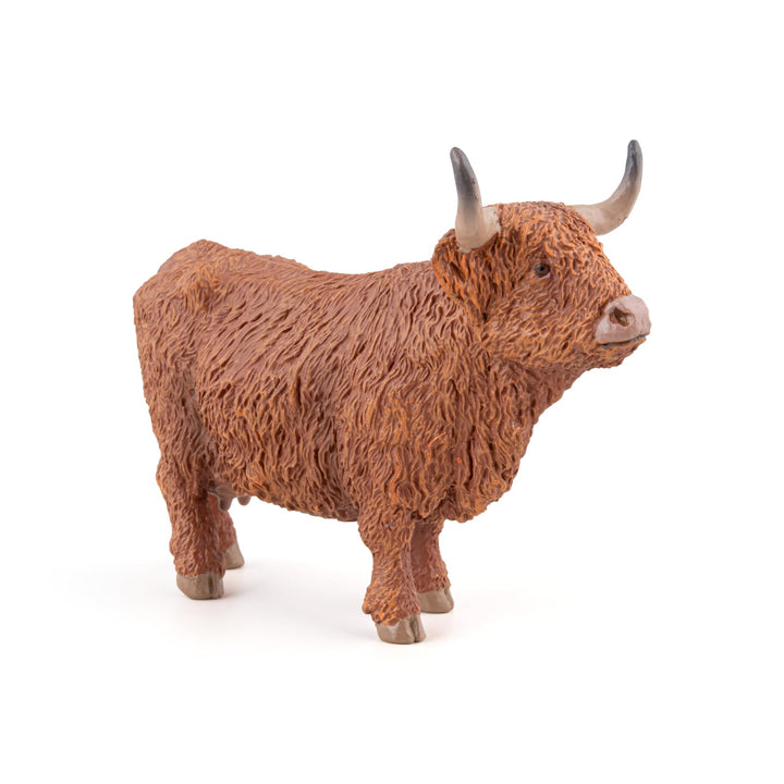 Papo -Hand-Painted - Figurine -Farmyard Friends -Highland cattle -51178 - Collectible - For Children - Suitable for Boys and Girls - From 3 years old , Brown Highland Cow