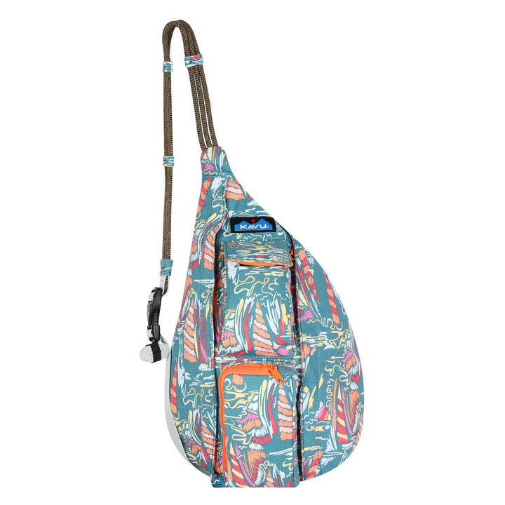 KAVU Mini Rope Bag Cotton Crossbody Sling One Size Beach Tie Dye