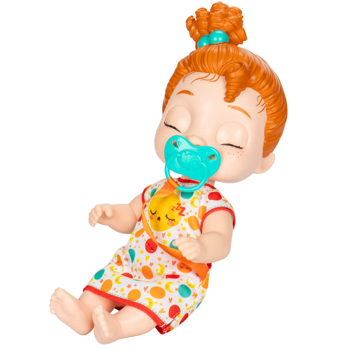 Baby Alive Lil Dreamer Dottie Doodle Sleepy Baby Doll Set, Red Hair, Fun Sleepover Theme, Preschool Toys for Girls & Boys 3 Years & Up