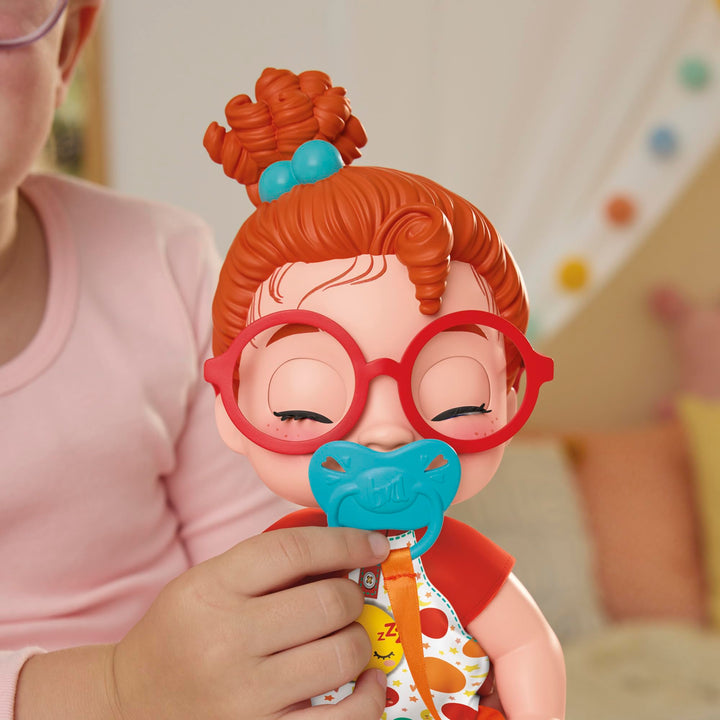 Baby Alive Lil Dreamer Dottie Doodle Sleepy Baby Doll Set, Red Hair, Fun Sleepover Theme, Preschool Toys for Girls & Boys 3 Years & Up