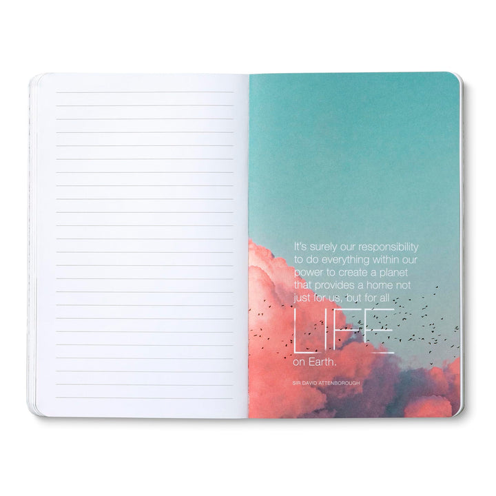 Compendium Softcover Journal - The world is grand, awfully big and astonishingly beautiful. – A Write Now Journal with 128 Lined Pages, 5″W x 8″H "The world is grand…"