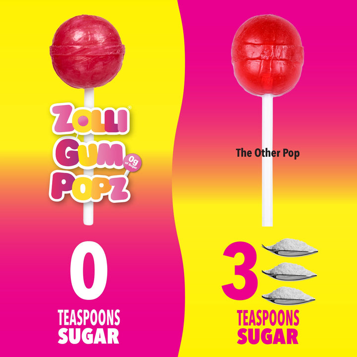 Zolli GUM Popz 5.6oz Resealable Pouch - Enjoy a Burst of Flavor with Gum in a Convenient Halloween Resealable Pouch