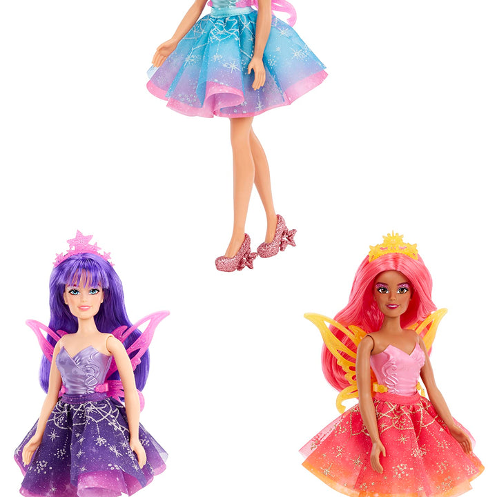 MGA Entertainment Dream Ella Color Change Surprise Fairies Celestial Series Doll - Aria, Star Inspired Fairy Fashion Doll with Iridescent Sparkly Wings, Tiara & Purple Hair, Multicolor (585114)