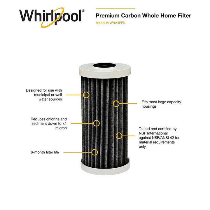 Whirlpool WHA4FF5 Water Filter, Dark Grey