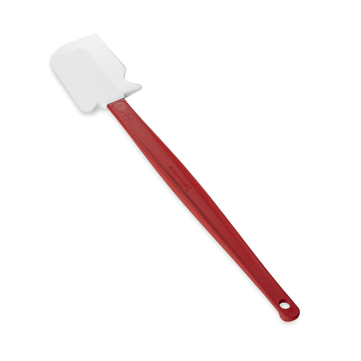 Rubbermaid Commercial Products High Heat Resistant Silicone Heavy Duty Spatula/Food Scraper, 16.5-Inch, 500 Degrees F, Red Handle for Baking/Cooking/Mixing, Commercial Dishwasher Safe Scraper Spatula 16.5 Inch