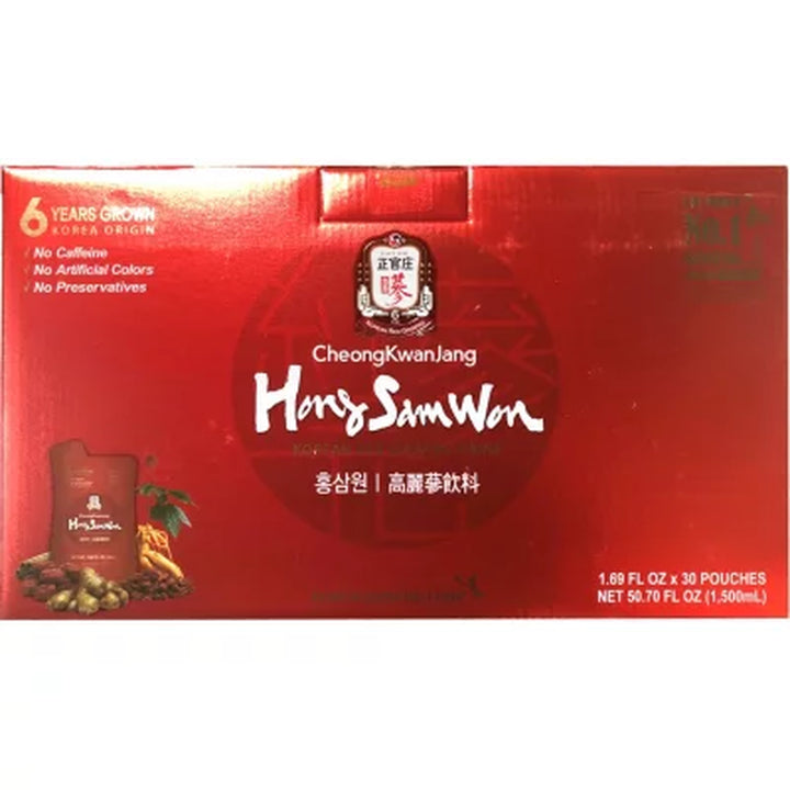 Hong Sam Won Red Ginseng Extract Drink (1.69 Fl. Oz., 30 Pk.)