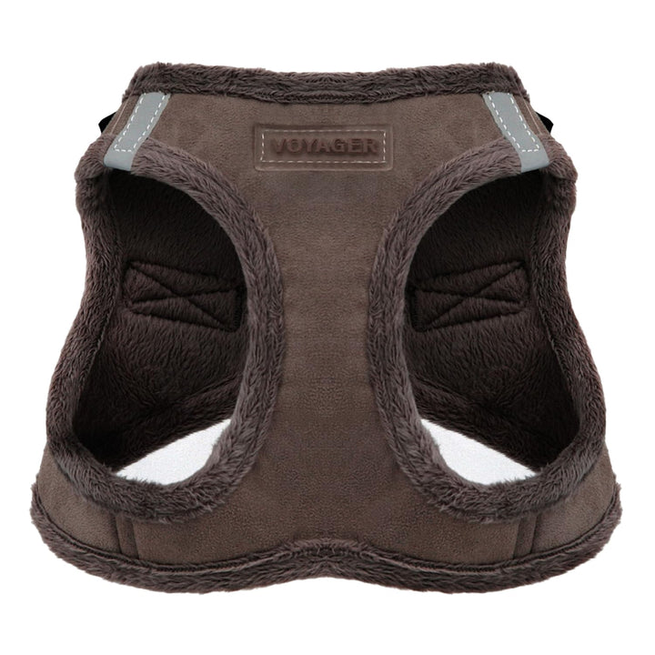 Voyager Step-In Plush Dog Harness – Soft Plush, Step In Vest Harness for Small and Medium Dogs by Best Pet Supplies - Harness (Chocolate Suede), L (Chest: 18 - 20.5") Harness (Chocolate Suede) L (Chest: 18 - 20.5")