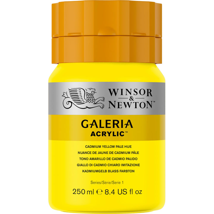 Winsor & Newton Galeria Acrylic Color, 250ml (8.4-oz) bottle, Cadmium Yellow Pale Hue 8.4-oz Bottle