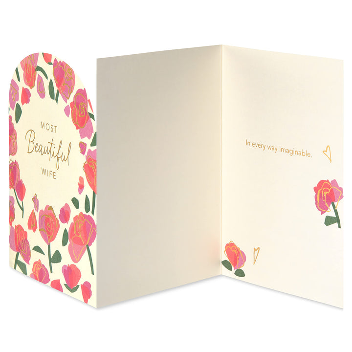 American Greetings Anniversary Card for Wife (Every Way Imaginable) Floral pattern lettering