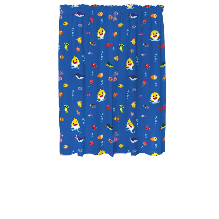 Franco Kids Room Window Curtains Drapes Set, 82 in x 63 in, Baby Shark