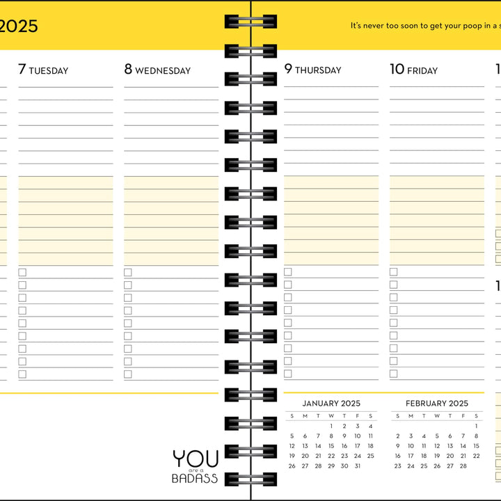 You Are a Badass Deluxe Organizer 17-Month 2024-2025 Weekly/Monthly Planner Cale