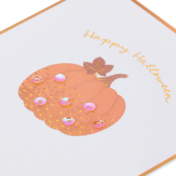 Papyrus Blank Halloween Card (Sequin Pumpkin) Sequin Pumpkin