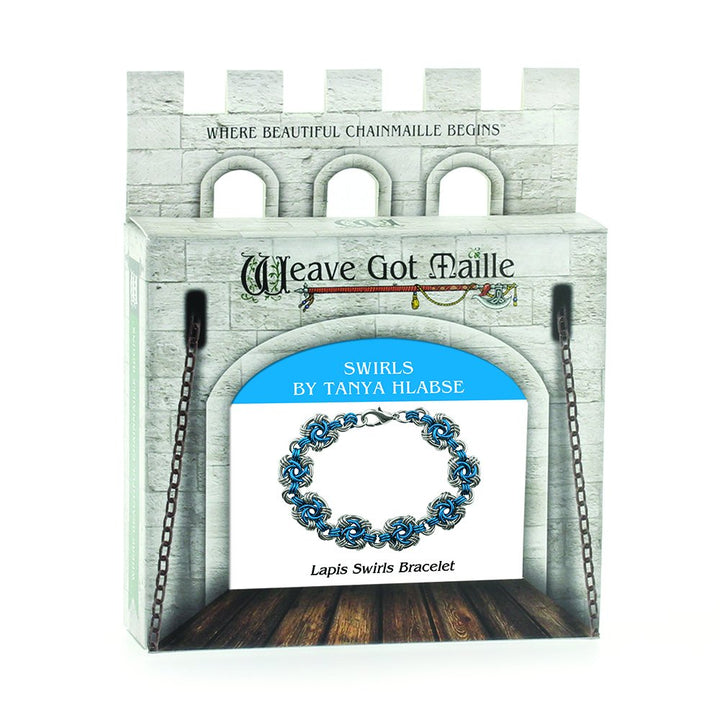 Weave Got Maille Lapis Swirls Chain Maille Bracelet Kit