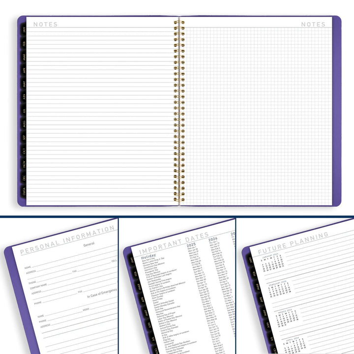 AT-A-GLANCE 2025 Planner, Monthly, 9” x 11”, Large, Contemporary, Purple (70250X1425) 2025 New Edition