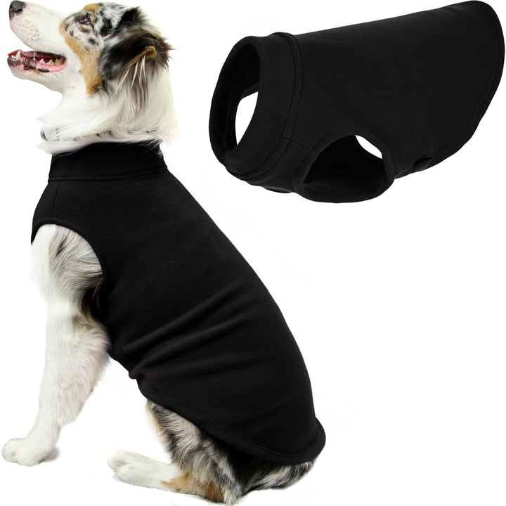 Gooby Stretch Fleece Vest Dog Sweater - Black, 4X-Large - Warm Pullover Fleece Dog Jacket - Winter Dog Clothes for Small Dogs Boy or Girl - Dog Sweaters for Small Dogs to Dog Sweaters for Large Dogs 4X-Large Length (22.5")