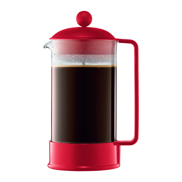 Bodum Brazil French Press Coffee Maker, 34 Ounce, 1 Liter Red 34 oz