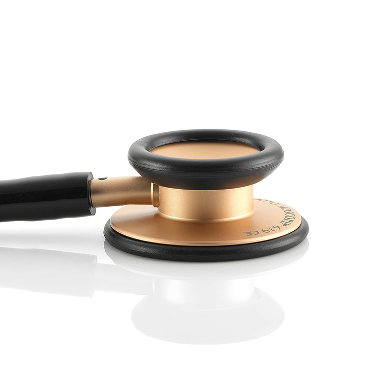 ADC Adscope Lite Model 619 Ultra Lightweight Clinician Stethoscope with Tunable AFD Technology, Lifetime Warranty, Rose Gold with Black Tubing Adscope Lite 619 - New Version