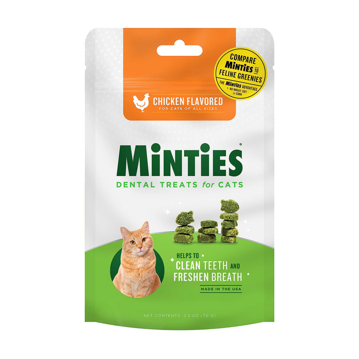 Minties Dental Chews for Dogs, 120 Count, Vet-Recommended Mint-Flavored Dental Treats for Tiny/Small Dogs 5-24 lbs, Dental Bones Clean Teeth, Fight Bad Breath, and Removes Plaque and Tartar Small Mint 48 Ounces