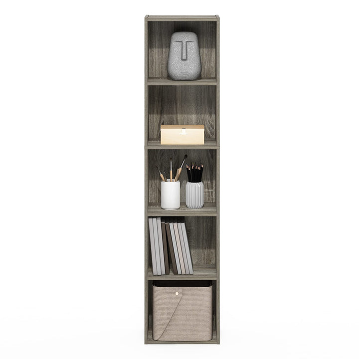 Furinno Pasir 3-Tier Open Shelf Bookcase, White/Green 11003WH/GR 3-Tier Cube