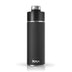 Ninja DW1801BK Thirsti 18oz Travel Water Bottle, For Carbonated Sparkling Drinks, Colder and Fizzier Longer, Leak Proof, 24 Hrs Cold, Dishwasher Safe, Stainless Steel Insulated Tumbler, Onyx Black 18 Fluid Ounces