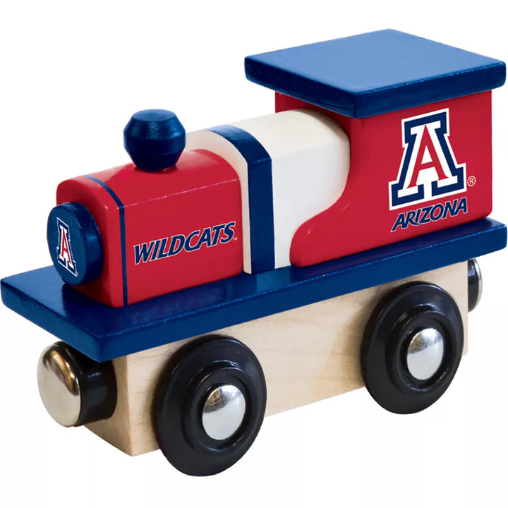 Masterpieces Officially Licensed NCAA Arizona Wildcats Wooden Toy Train Engine for Kids.