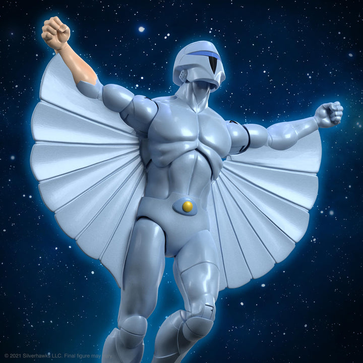 Super7 ULTIMATES! SilverHawks Quicksilver - 7" SilverHawks Action Figure with Accessories Classic Cartoon Collectibles and Retro Toys