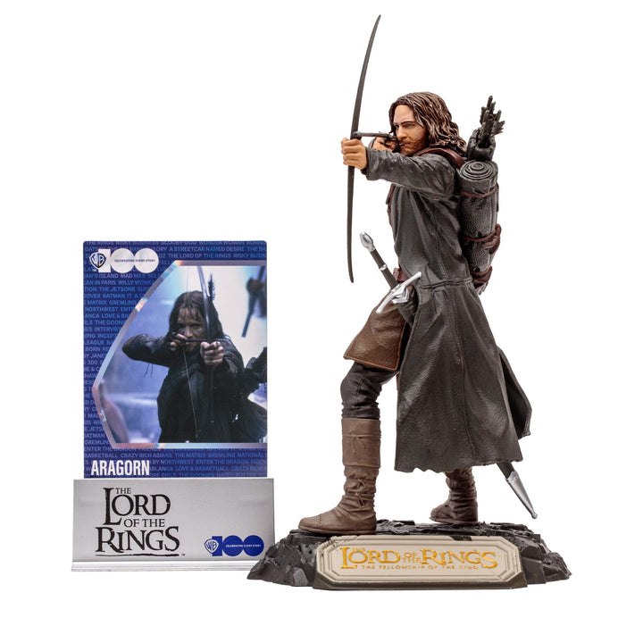 McFarlane Toys - WB 100: Aragorn (The Lord of The Rings) Movie Maniacs, 6in Posed Figure