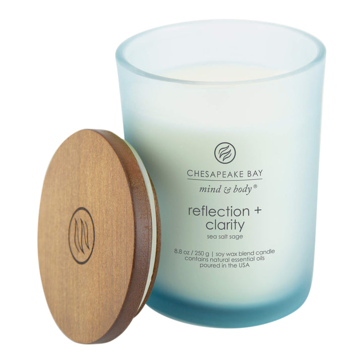 Chesapeake Bay Candle Scented Candle, Reflection + Clarity (Sea Salt Sage), Medium, Home Décor REFLCTN/CLARITY Medium Jar