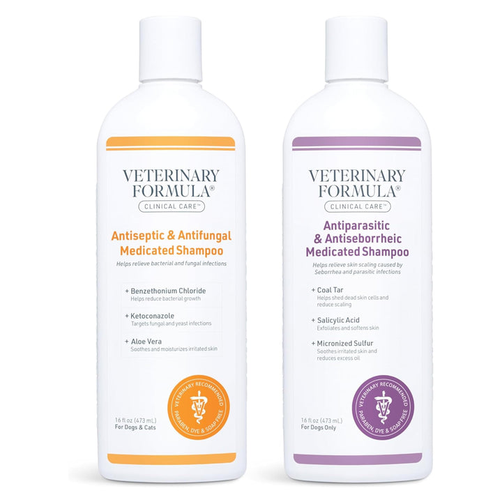 Veterinary Formula Clinical Care Antiparasitic & Antiseborrheic Medicated Dog Shampoo, 128oz – Help Alleviate Your Dog's Flaky Skin and Coat – Paraben, Dye, Soap Free 128 FL Oz Antiparasitic & Antiseborrheic Shampoo